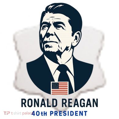 Ronald Reagan 40th President Minimalistic Ceramic Ornament