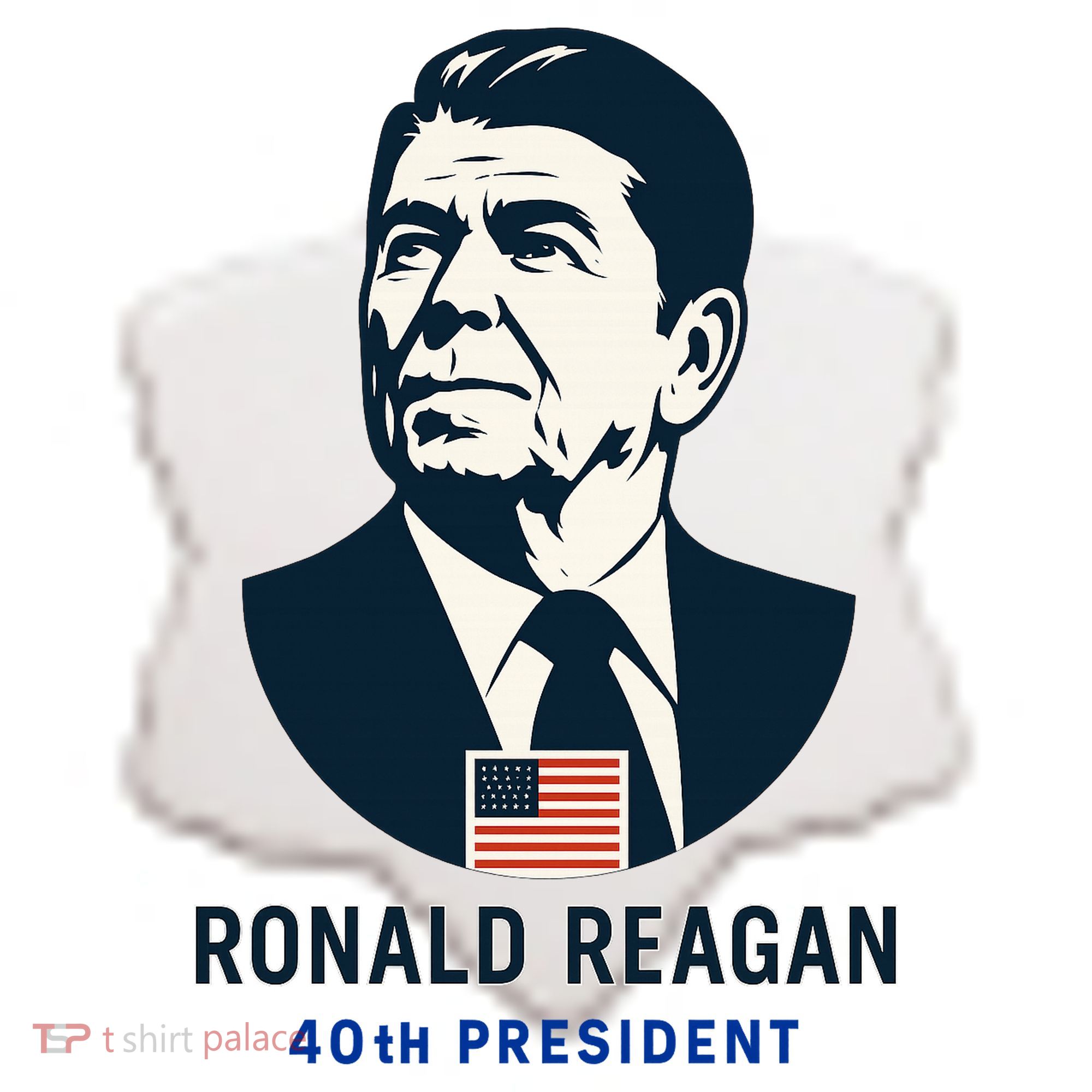 Ronald Reagan 40th President Minimalistic Ceramic Ornament