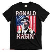 Ronald Ragin' 4th Of July Merica  American Flag T-Shirt thumb 0