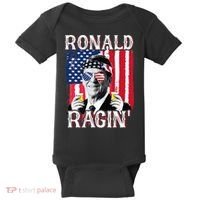 Ronald Ragin' 4th Of July Merica  American Flag Baby Bodysuit thumb 0