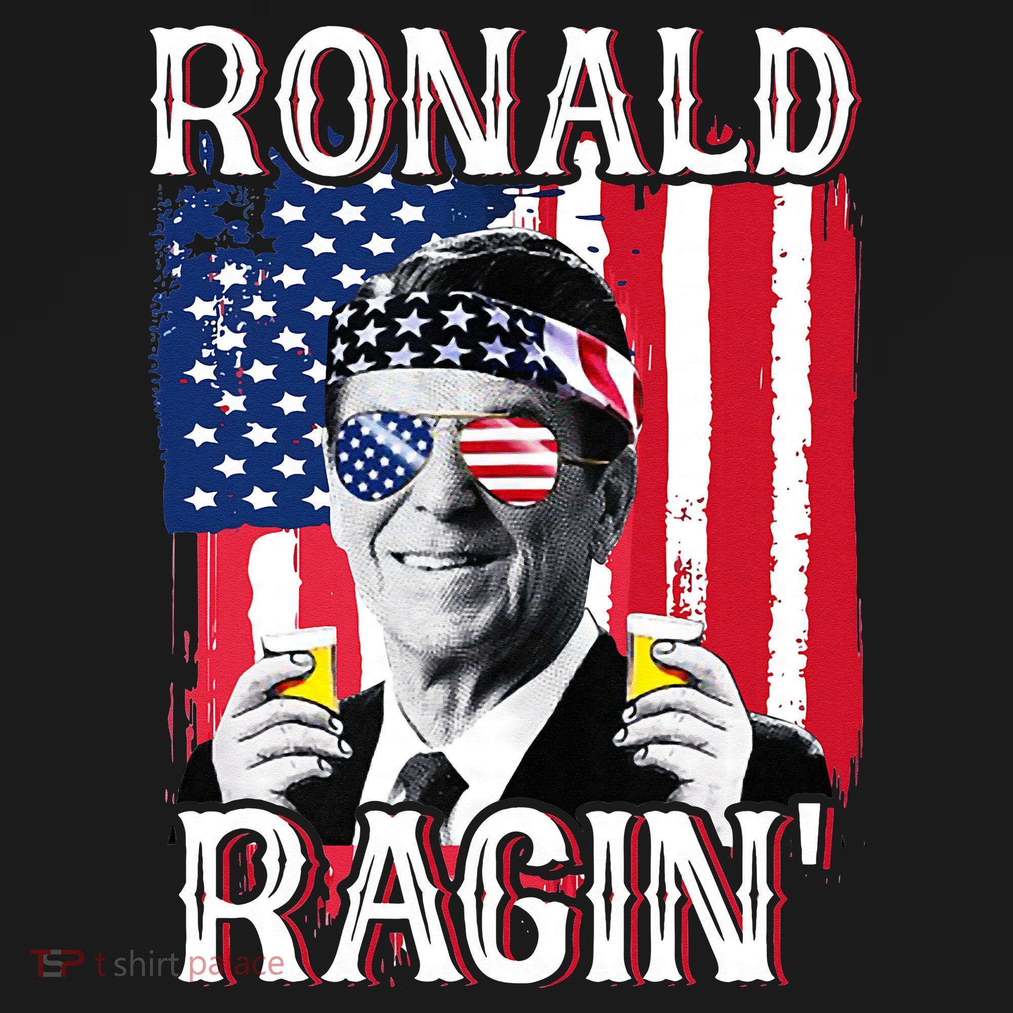 Ronald Ragin' 4th Of July Merica  American Flag Visor