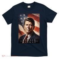 Ronald Reagan 40th President Of The United States Portrait T-Shirt thumb 0