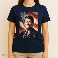 Ronald Reagan 40th President Of The United States Portrait T-Shirt thumb 4
