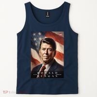 Ronald Reagan 40th President Of The United States Portrait Tank Top thumb 2