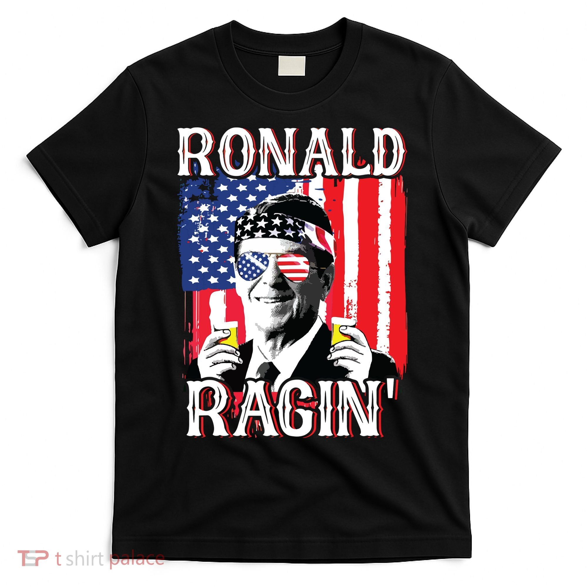 Ronald Ragin 4th Of July Merica Women American Flag T-Shirt