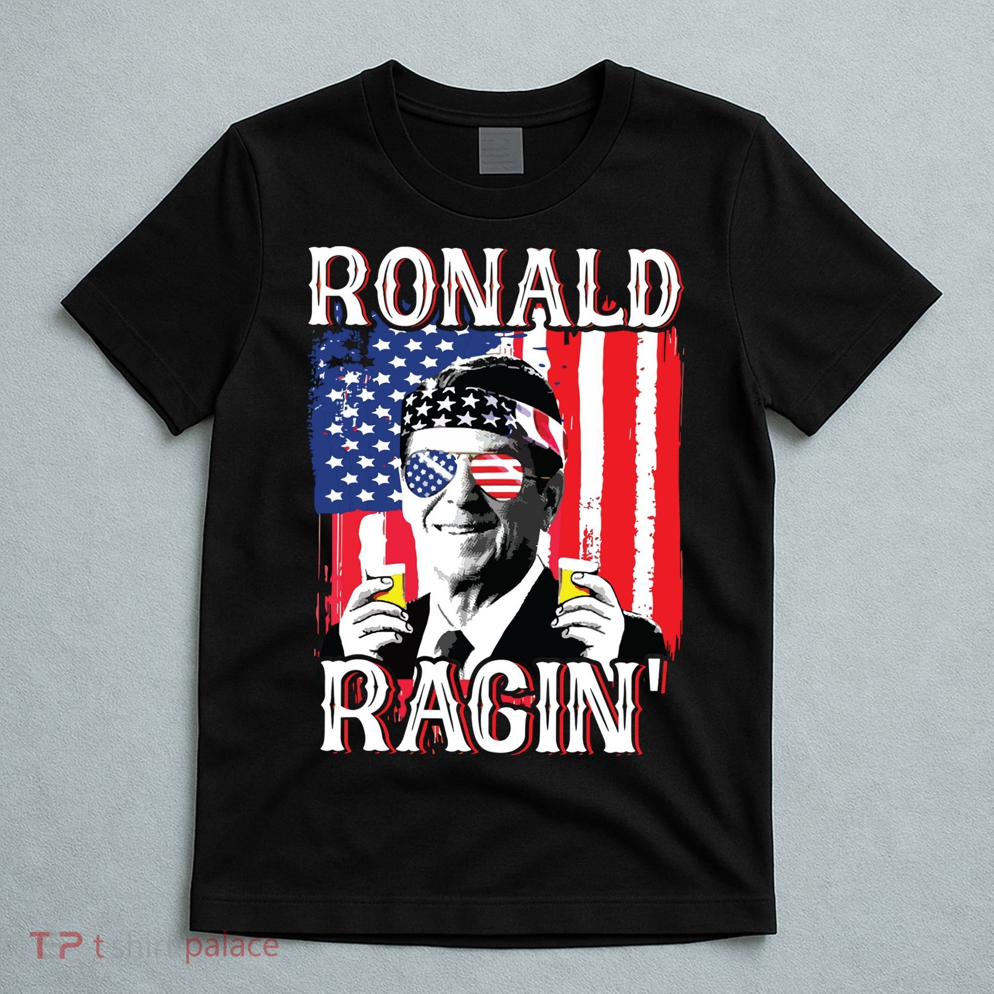 Ronald Ragin 4th Of July Merica Women American Flag T-Shirt