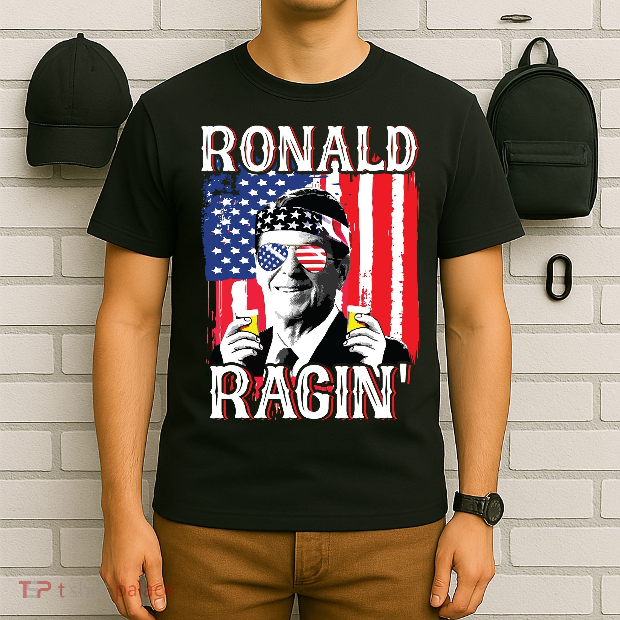 Ronald Ragin 4th Of July Merica Women American Flag T-Shirt