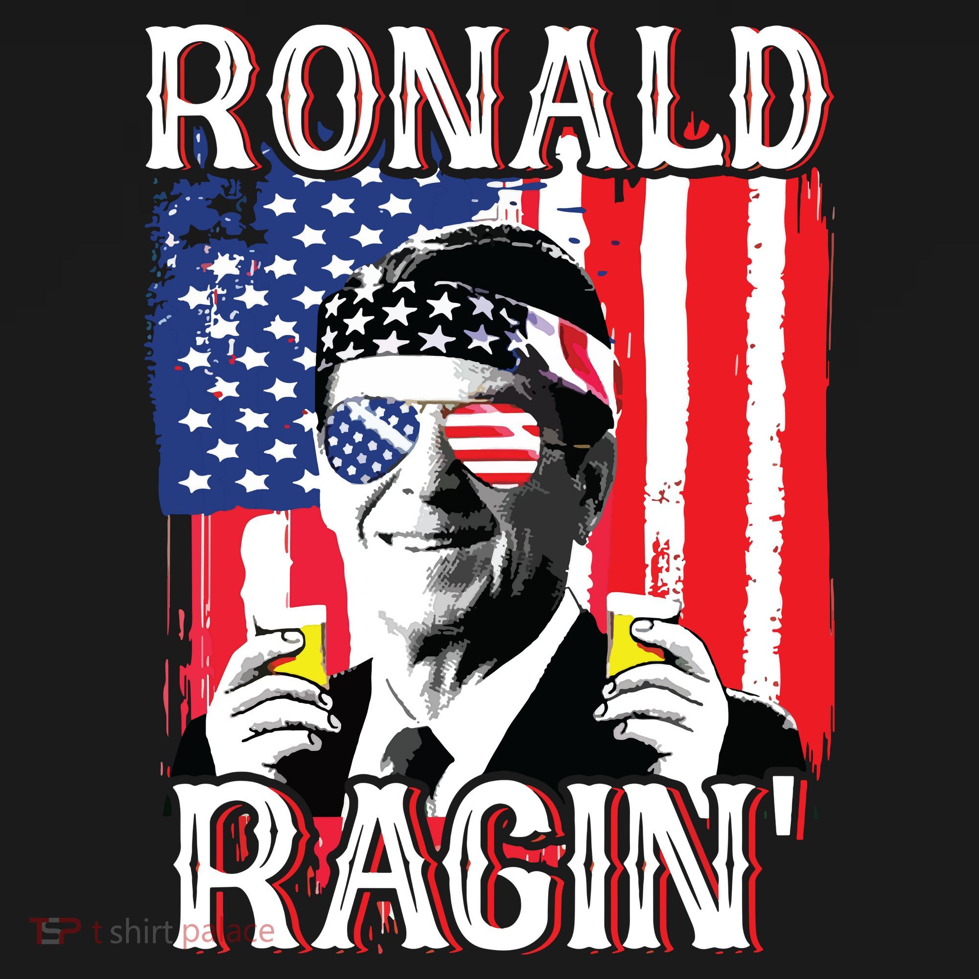 Ronald Ragin 4th Of July Merica Women American Flag T-Shirt