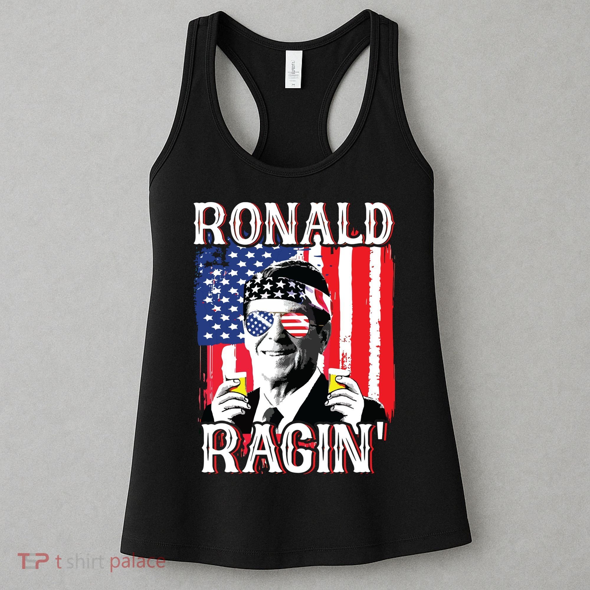Ronald Ragin 4th Of July Merica Women American Flag Women's Tank Top