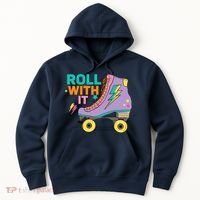 Retro Rollerskates 80S Derby Roller Skating For Teen Girl Hoodie thumb 0