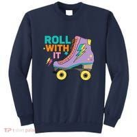 Retro Rollerskates 80S Derby Roller Skating For Teen Girl Sweatshirt thumb 0