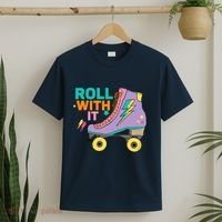 Retro Rollerskates 80S Derby Roller Skating For Teen Girl T-Shirt thumb 2