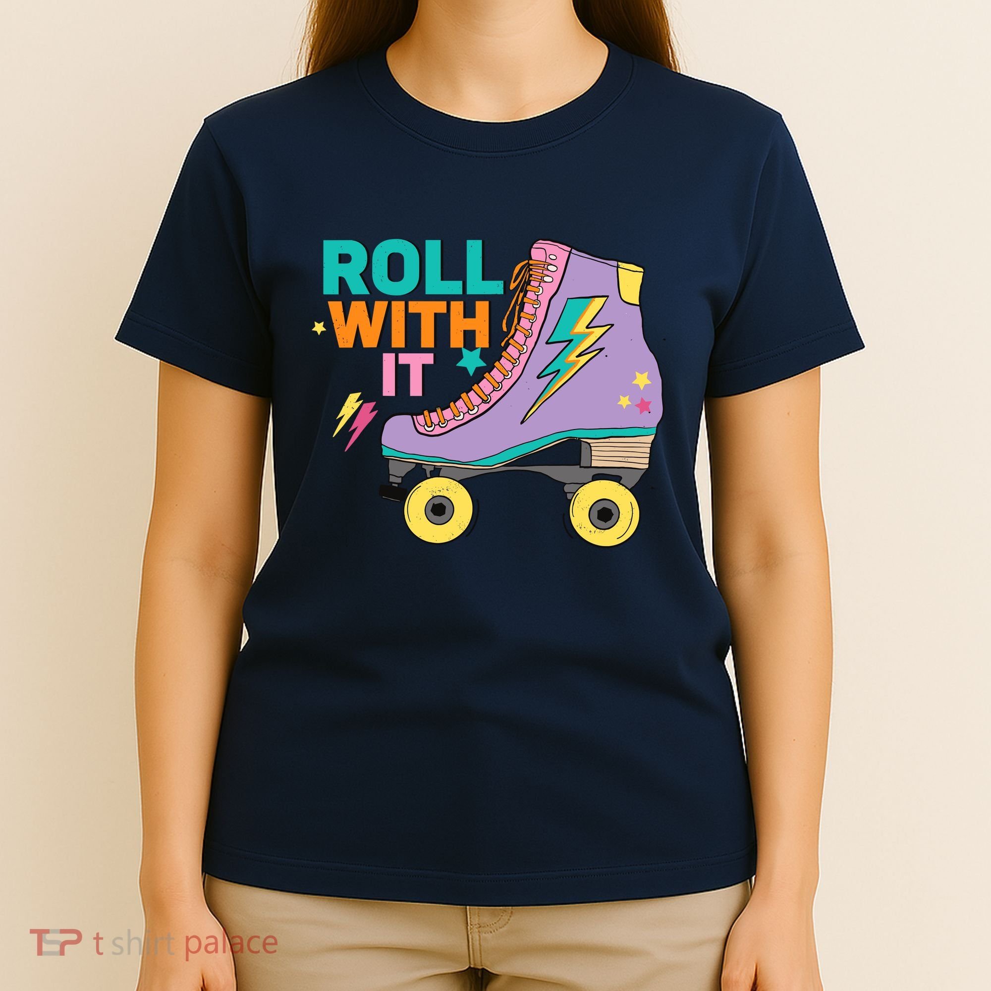 Retro Rollerskates 80S Derby Roller Skating For Teen Girl T-Shirt