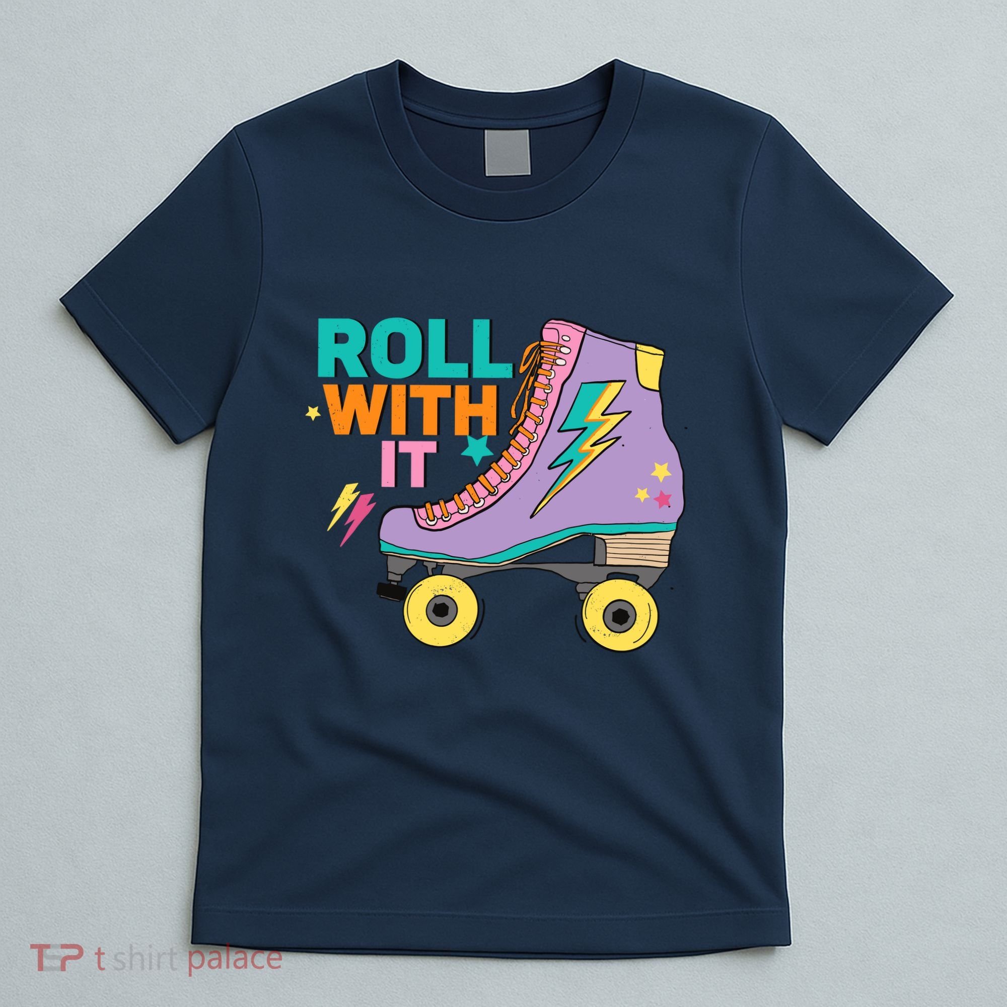 Retro Rollerskates 80S Derby Roller Skating For Teen Girl T-Shirt