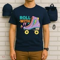 Retro Rollerskates 80S Derby Roller Skating For Teen Girl T-Shirt thumb 6