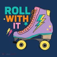 Retro Rollerskates 80S Derby Roller Skating For Teen Girl Mousepad thumb 1