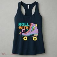 Retro Rollerskates 80S Derby Roller Skating For Teen Girl Women's Tank Top thumb 3