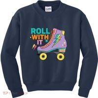 Retro Rollerskates 80S Derby Roller Skating For Teen Girl Kids Sweatshirt thumb 0