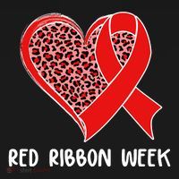 Red Ribbon Awareness Week Leopard Print Heart Mousepad thumb 1