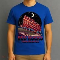 Red Rocks Amphitheater & The Moon Morrison Colorado T-Shirt thumb 3