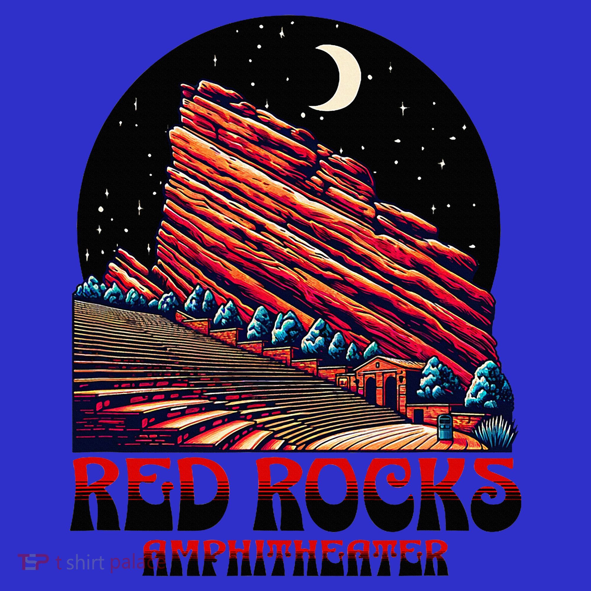 Red Rocks Amphitheater & The Moon Morrison Colorado T-Shirt