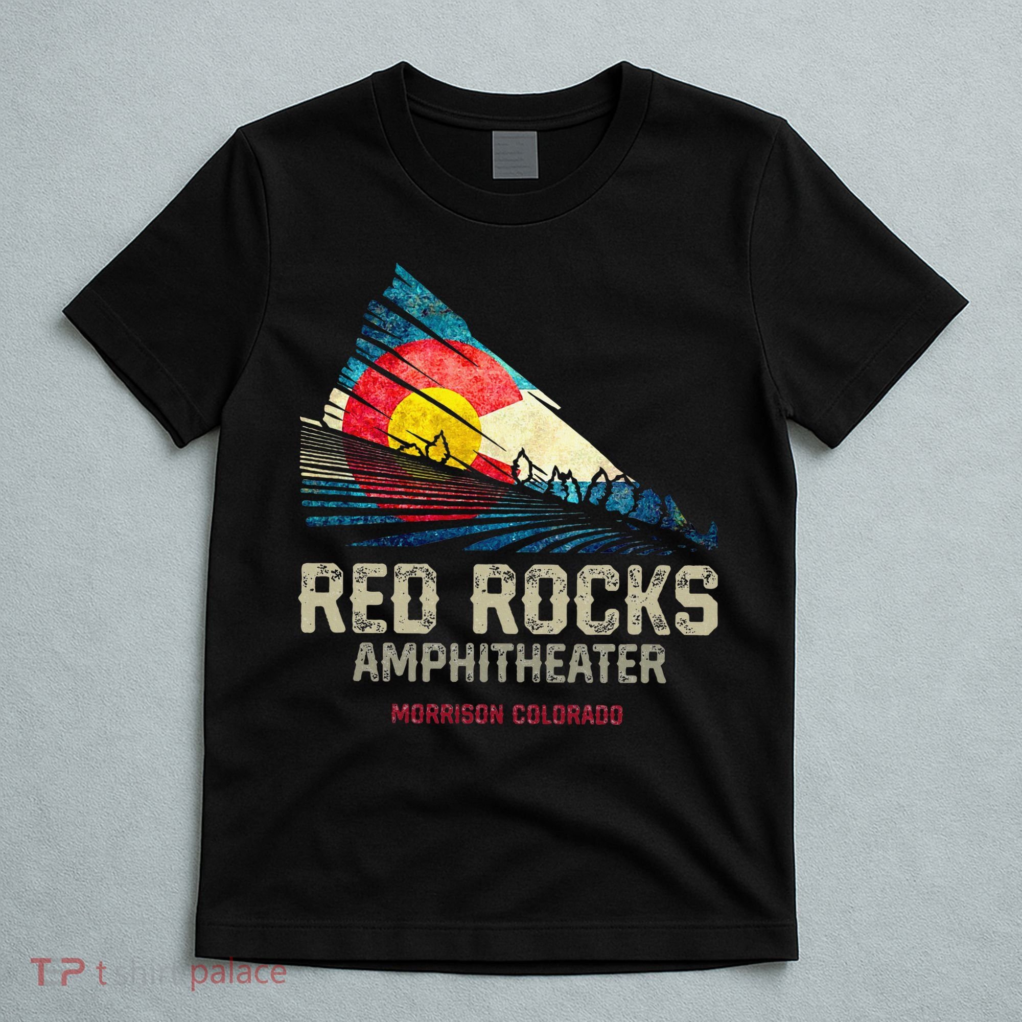 Red Rocks Amphitheater Colorado C State Flag T-Shirt