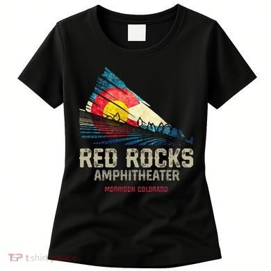 Red Rocks Amphitheater Colorado C State Flag Women's T-Shirt
