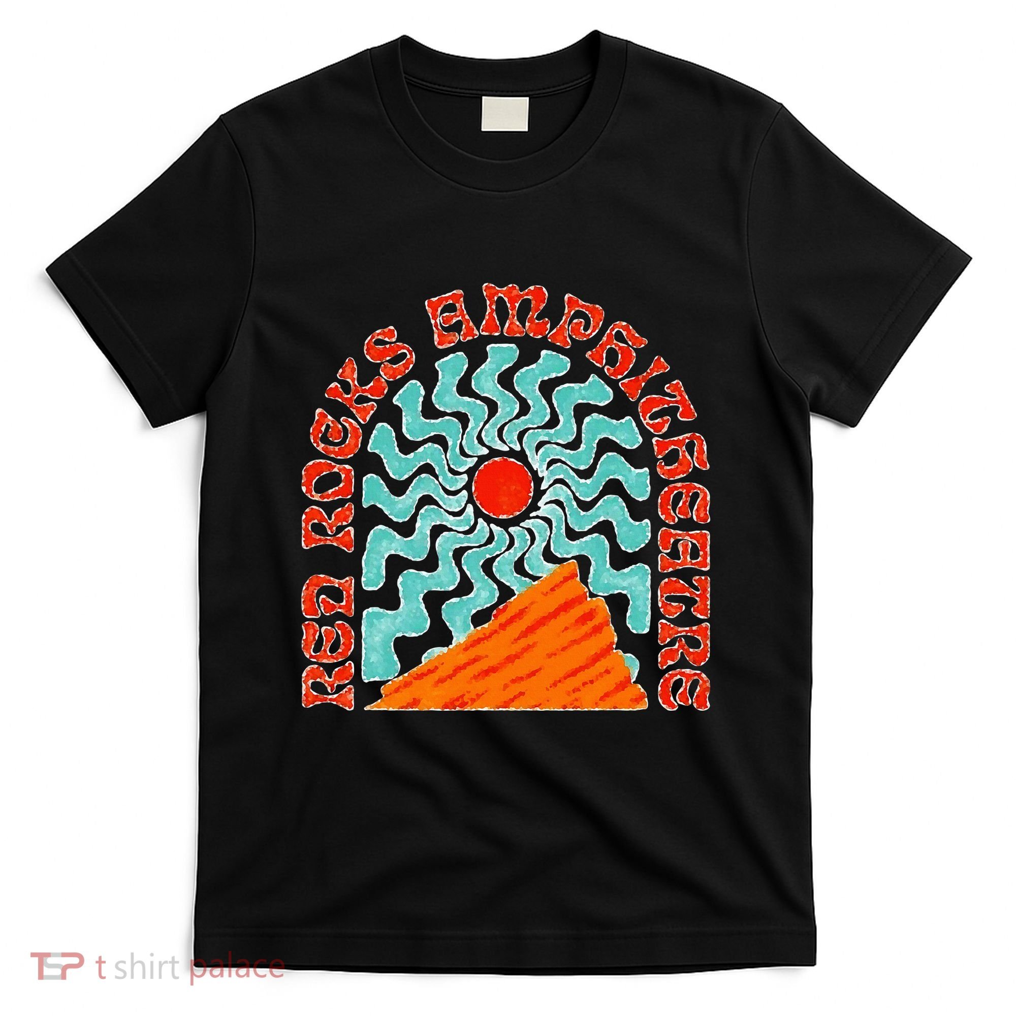 Red Rocks Amphitheater Colorado Hippie Poster T-Shirt