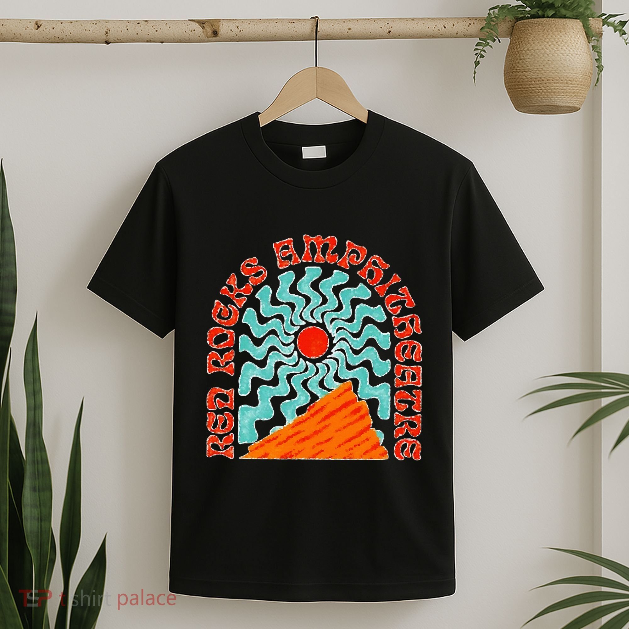 Red Rocks Amphitheater Colorado Hippie Poster T-Shirt