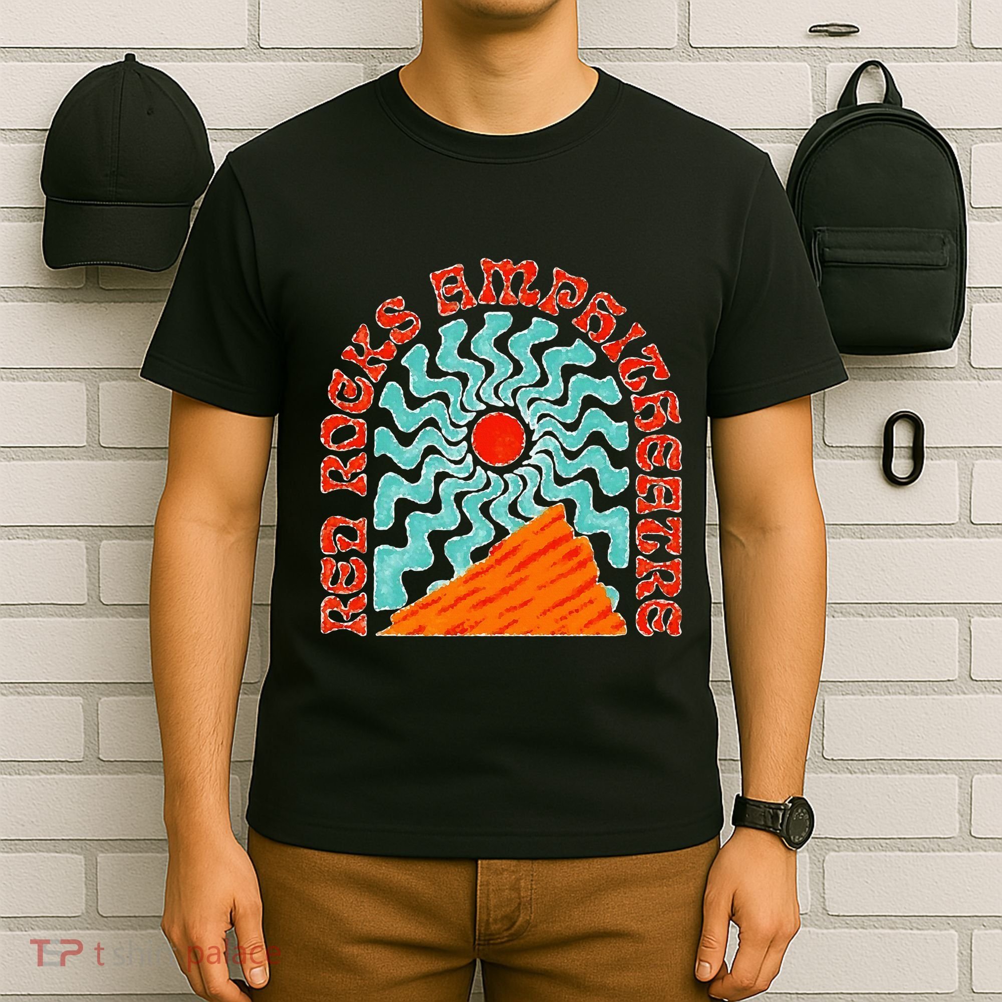 Red Rocks Amphitheater Colorado Hippie Poster T-Shirt
