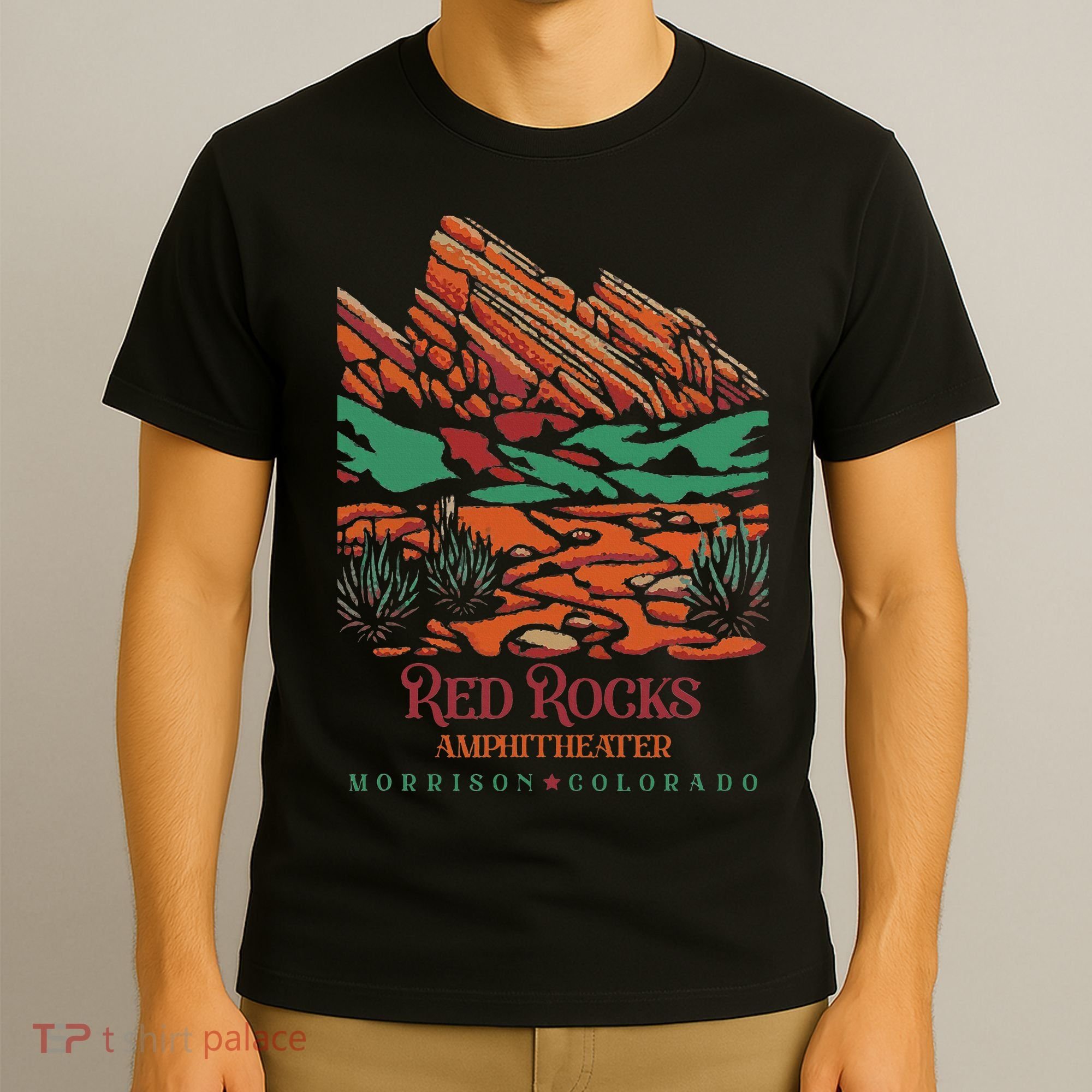 Red Rocks Amphitheater Morrison Colorado Poster Art T-Shirt