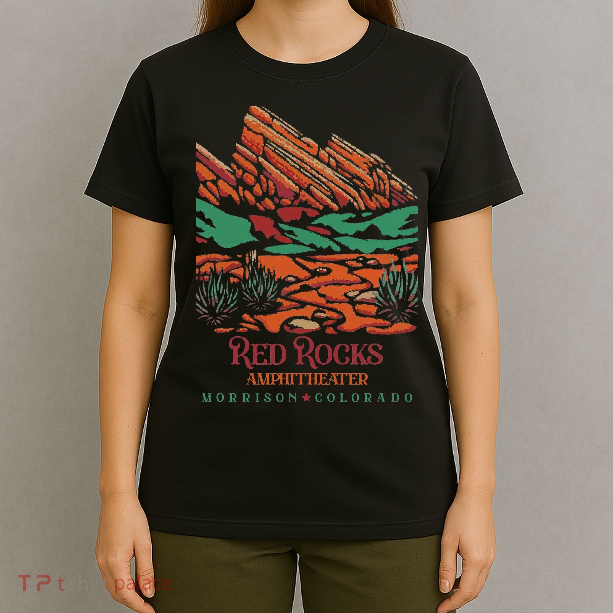 Red Rocks Amphitheater Morrison Colorado Poster Art T-Shirt