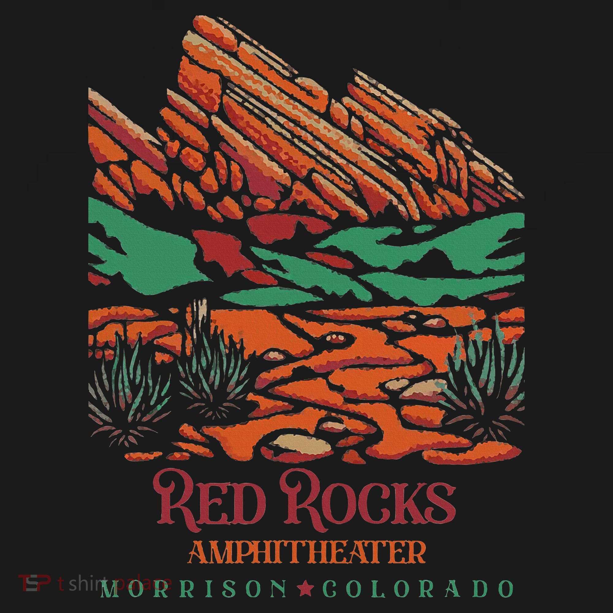 Red Rocks Amphitheater Morrison Colorado Poster Art Button