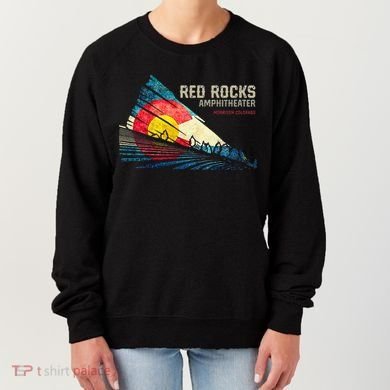 Red Rocks Amphitheater Colorado C State Flag Women's Sweatshirt