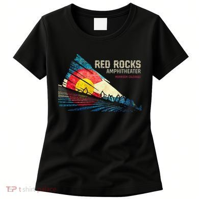 Red Rocks Amphitheater Colorado C State Flag Women's T-Shirt