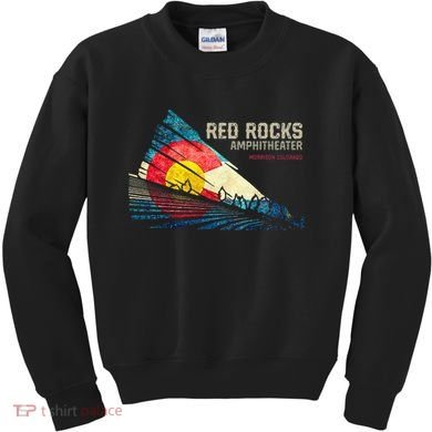 Red Rocks Amphitheater Colorado C State Flag Kids Sweatshirt