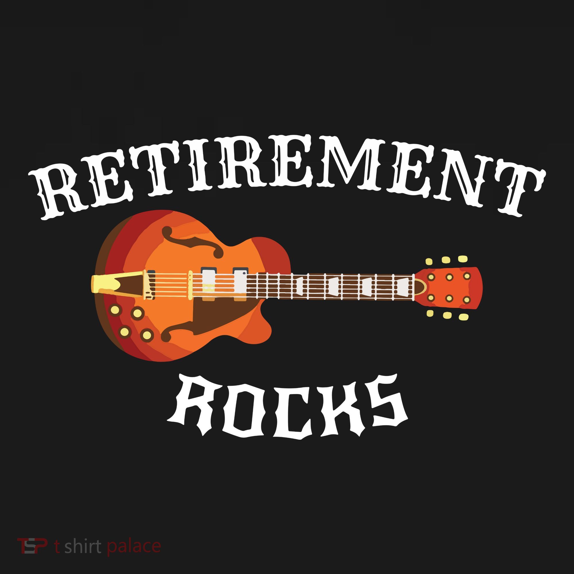 Retirement Rocks Acoustic Guitar Old Rockers Gift Ornament