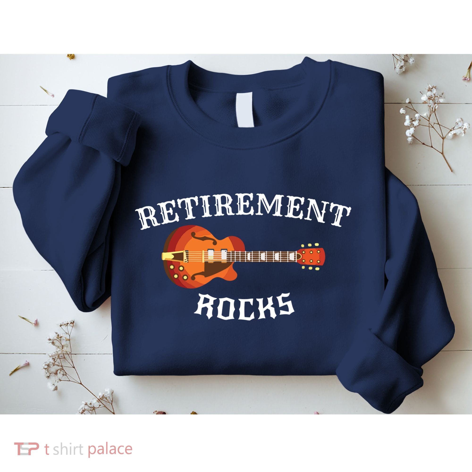 Retirement Rocks Acoustic Guitar Old Rockers Gift Sweatshirt
