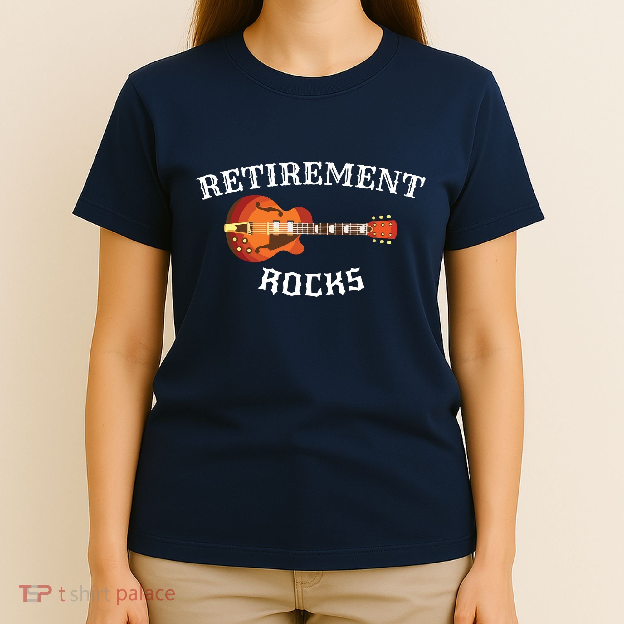 Retirement Rocks Acoustic Guitar Old Rockers Gift T-Shirt