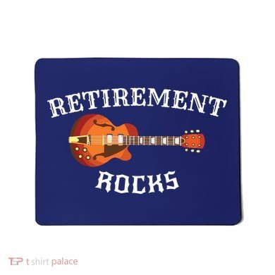 Retirement Rocks Acoustic Guitar Old Rockers Gift Mousepad