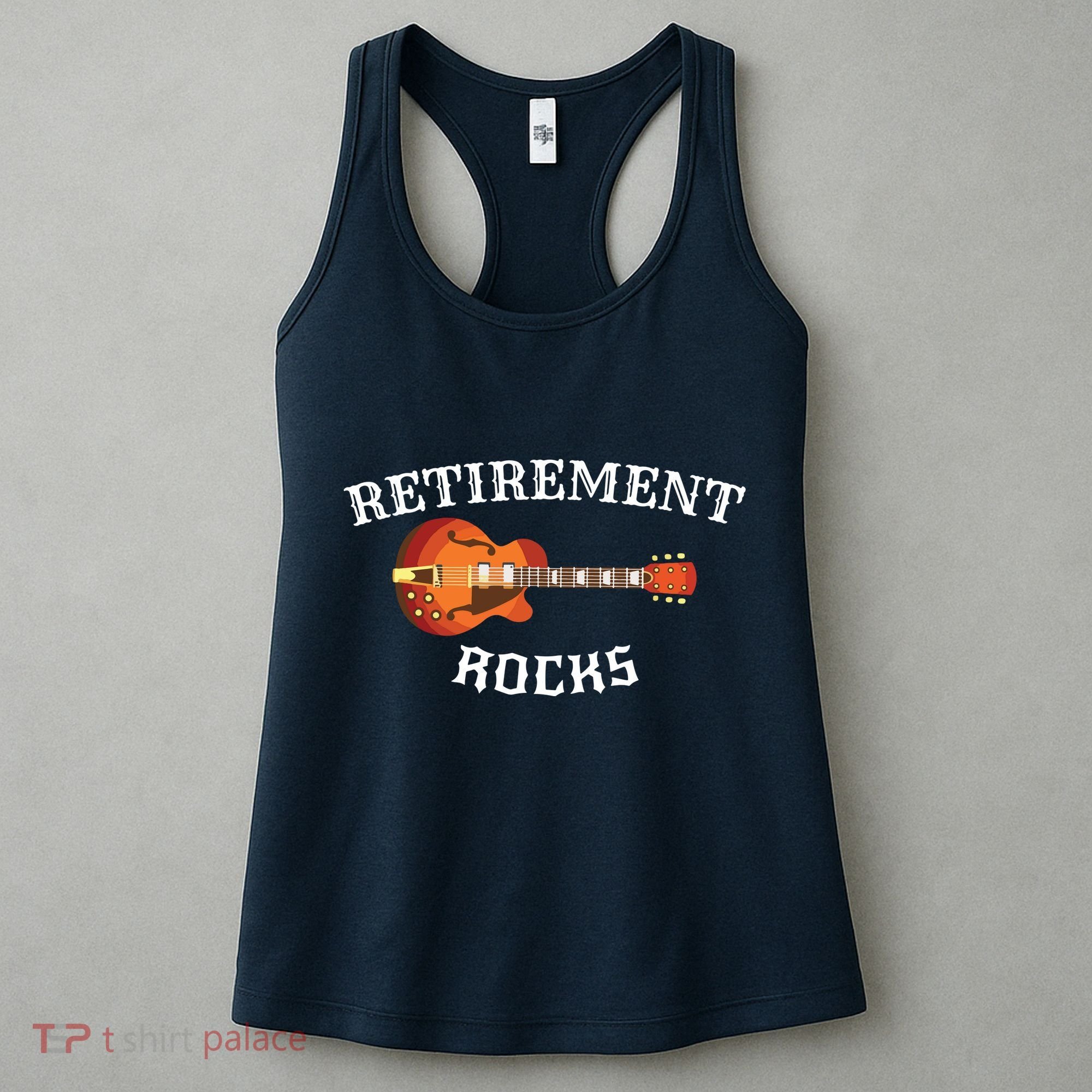 Retirement Rocks Acoustic Guitar Old Rockers Gift Women's Tank Top