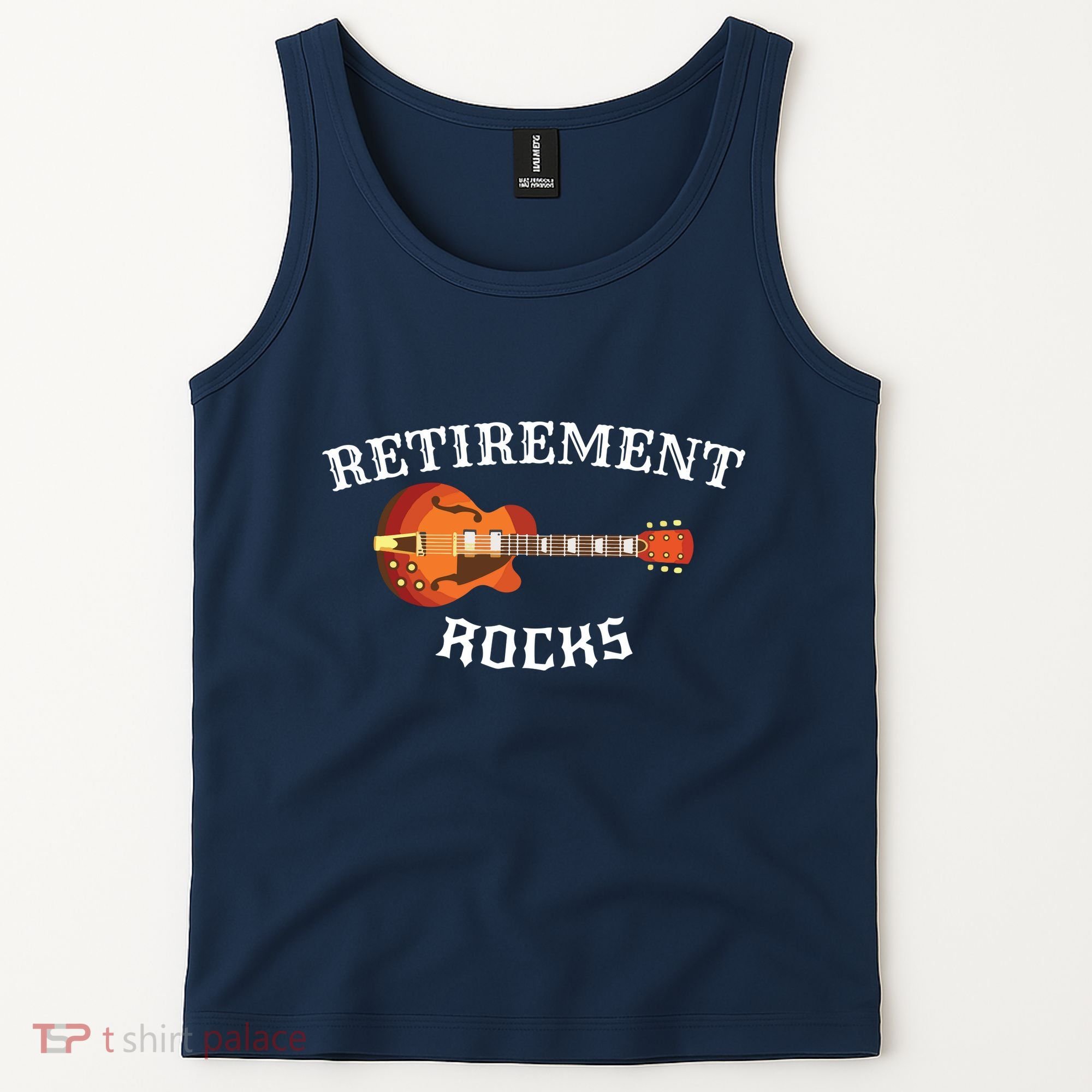 Retirement Rocks Acoustic Guitar Old Rockers Gift Tank Top