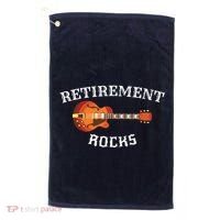 Retirement Rocks Acoustic Guitar Old Rockers Gift Golf Towel thumb 0