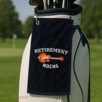 Retirement Rocks Acoustic Guitar Old Rockers Gift Golf Towel thumb 2
