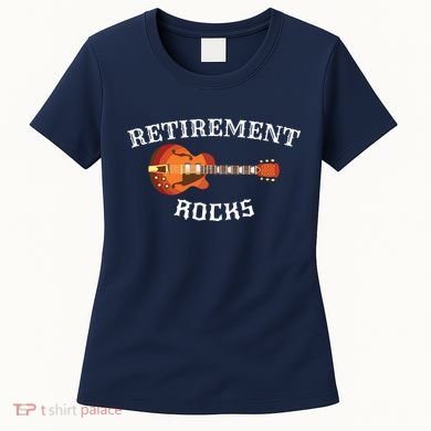 Retirement Rocks Acoustic Guitar Old Rockers Gift Women's T-Shirt