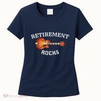 Retirement Rocks Acoustic Guitar Old Rockers Gift Women's T-Shirt thumb 0
