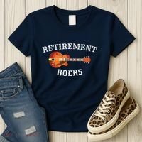 Retirement Rocks Acoustic Guitar Old Rockers Gift Women's T-Shirt thumb 3