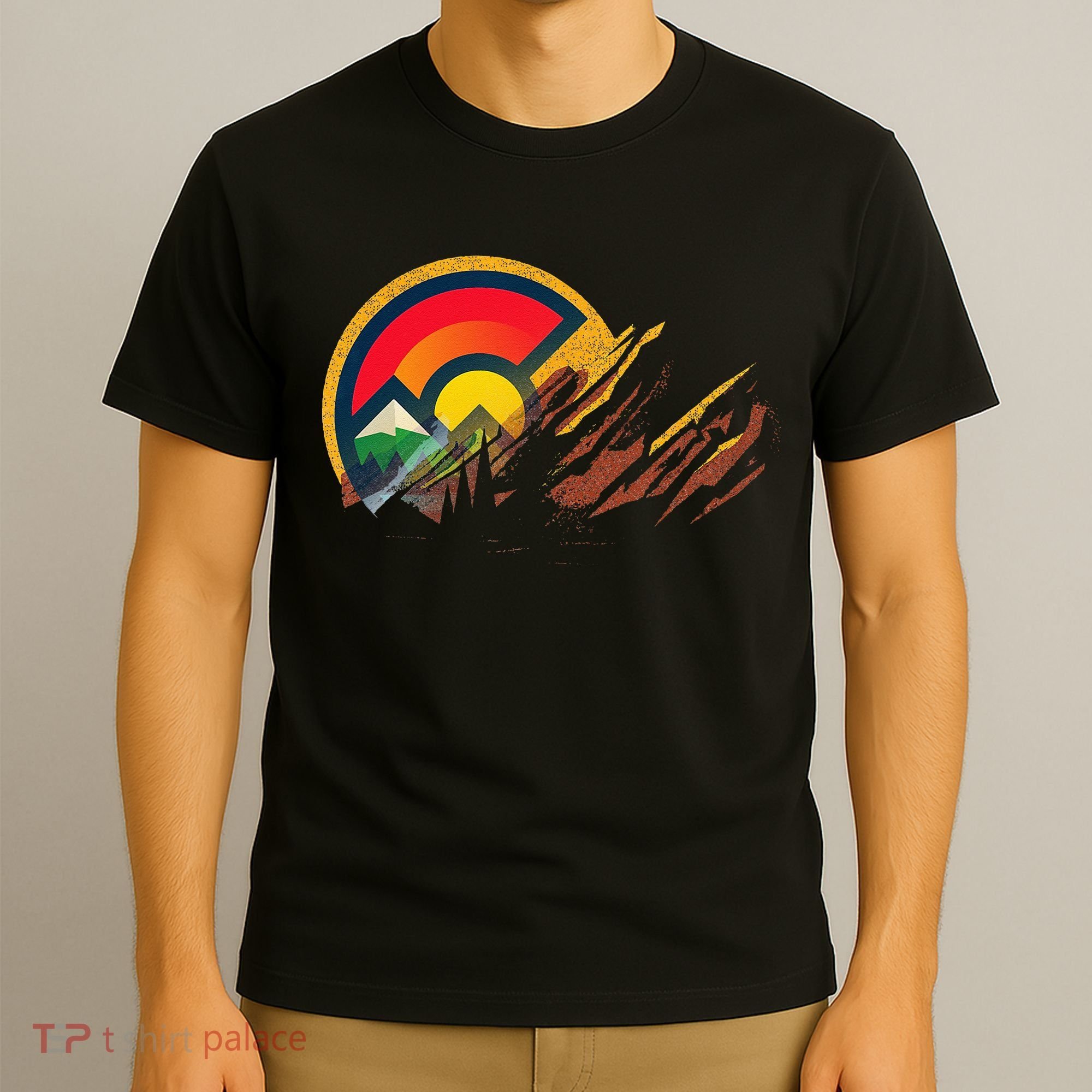 Red Rocks Amphitheater Colorado State Flag T-Shirt
