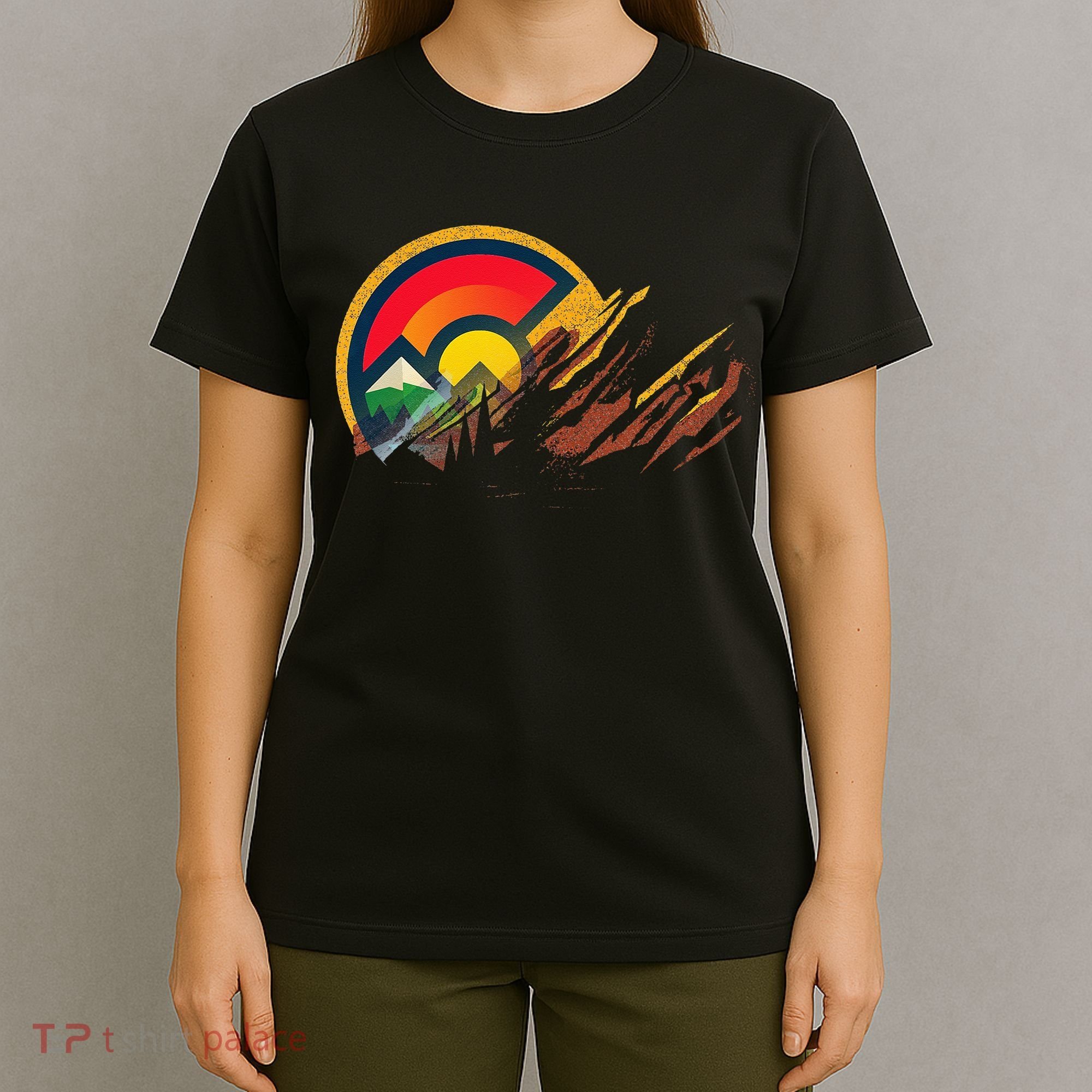 Red Rocks Amphitheater Colorado State Flag T-Shirt