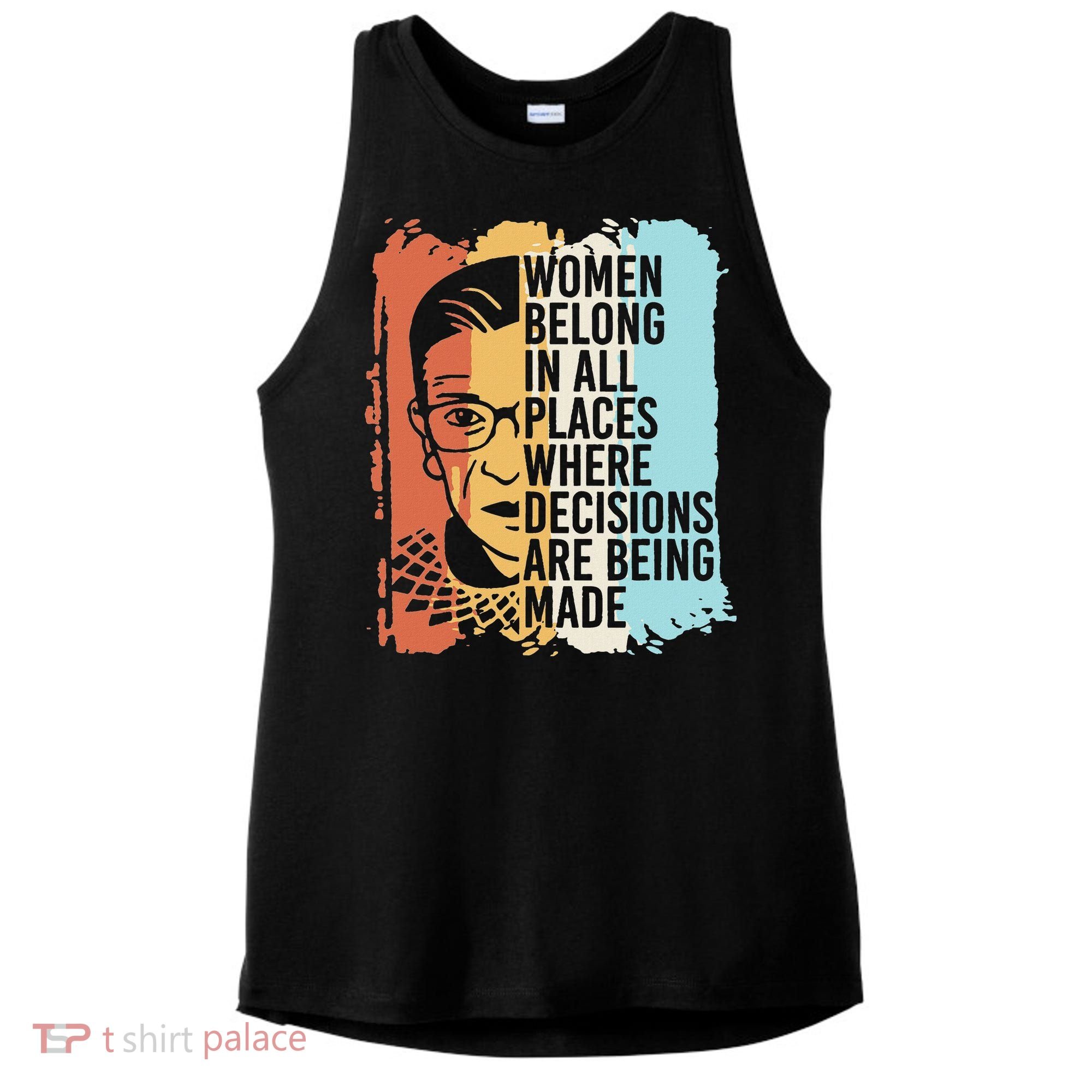 Rbg Ruth Bader Ginsburg Feminist Political Gift Ladies PosiCharge Tri-Blend Wicking Tank